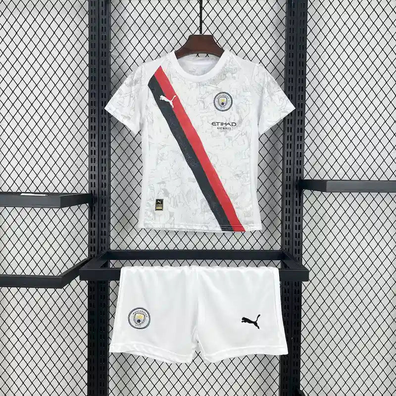 Manchester City Secundária Kit Criança 25-26