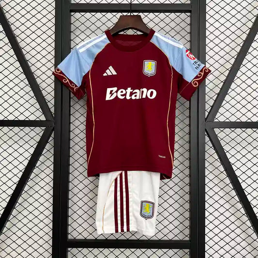Aston Villa Principal Kit Criança 25-26