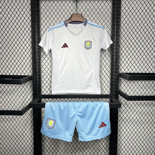 Aston Villa Secundária Kit Criança 24-25