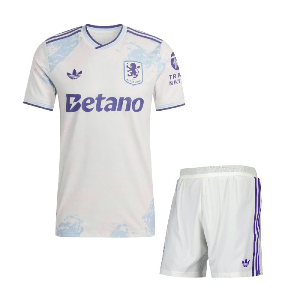 Aston Villa Alternativa Kit Criança 25-26
