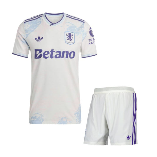 Aston Villa Alternativa Kit Criança 25-26